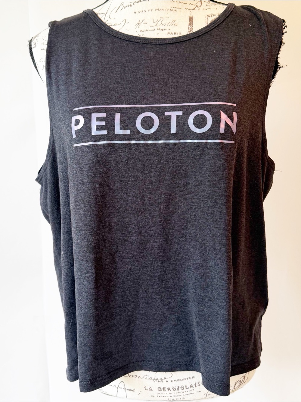 Peloton Women's Black Logo Muscle Tank L